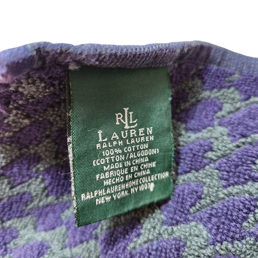 Vintage Ralph Lauren Houndstooth Set 9 Towels USA W/Tags Face Bath Floor Mat ***